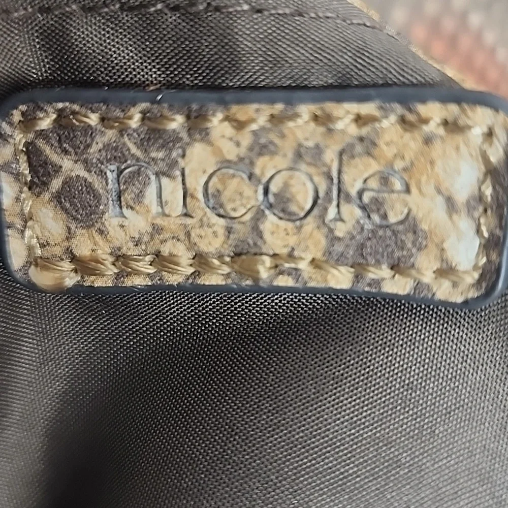 Nicole Miller Multicolor Gold Hardware Snake Print Shoulder Bag